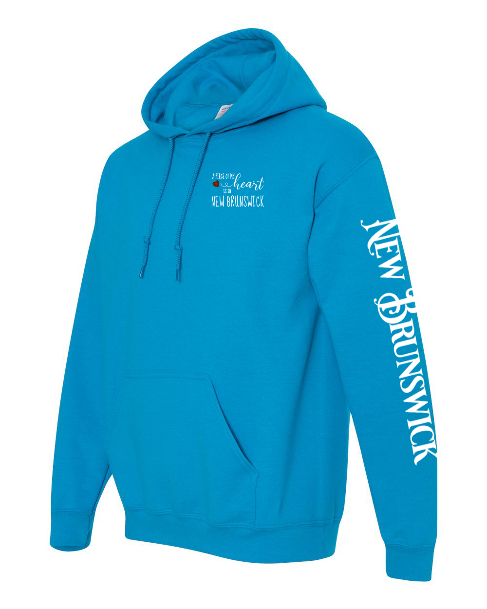 A piece of my Heart NB tartan heart Left Chest and Sleeve Pullover Hoodie - Unisex