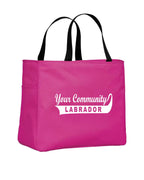 Custom Your Community Swoop Labrador Tote Bag