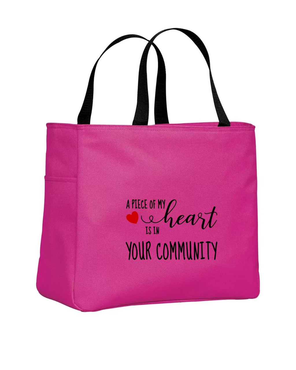 Custom A piece of my Heart your community Tote Bag