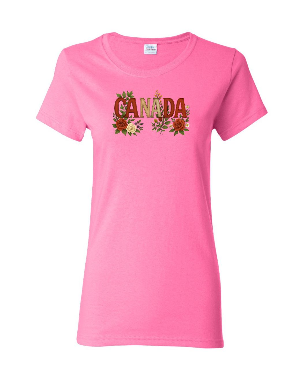 Canada Flowers Design Full Tee Women's Tee - Gildan Canada (sewn Internationally)
