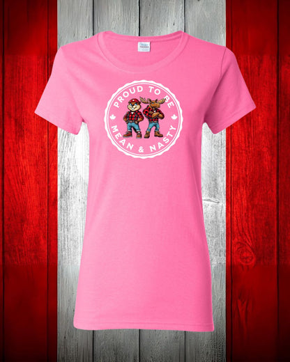 Proud to be Mean & Nasty Moose & Beaver Women's Tee