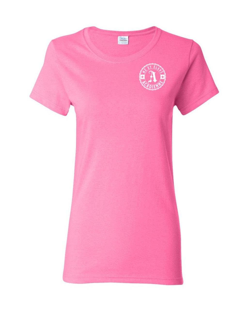 Ne Et Eleve Acadienne White Initial Left Chest Only Women's Tee
