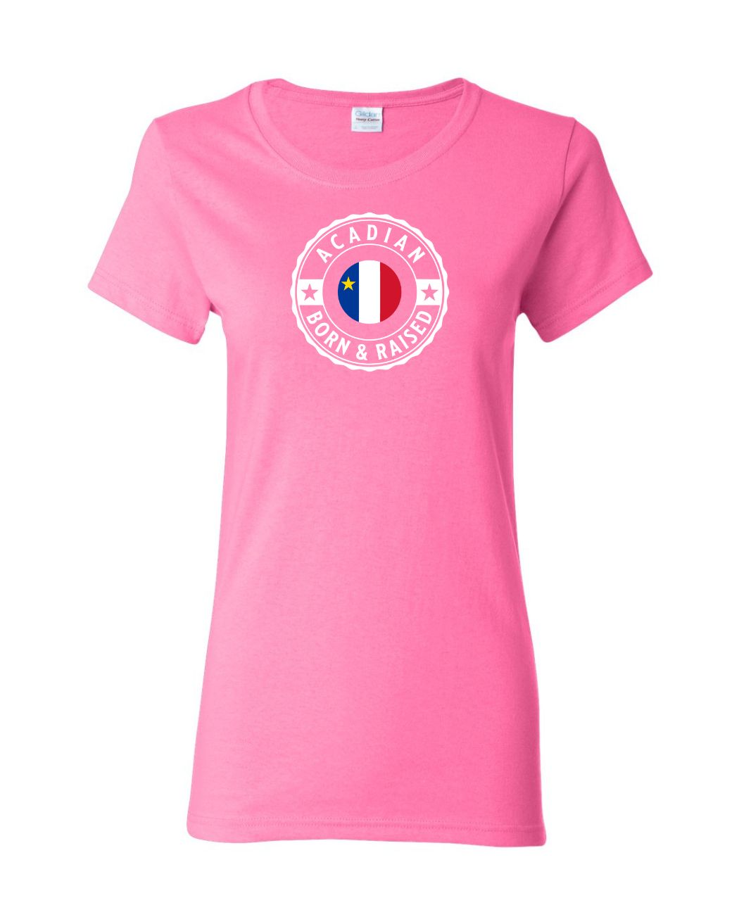 Acadian Born And Raised Flag Women's Tee