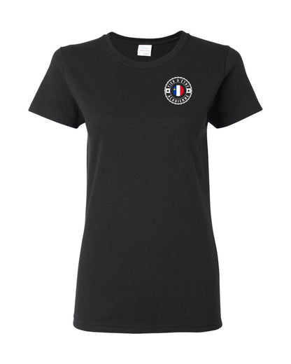 Ne Et Eleve Acadienne Left Chest French Version Women's Tee