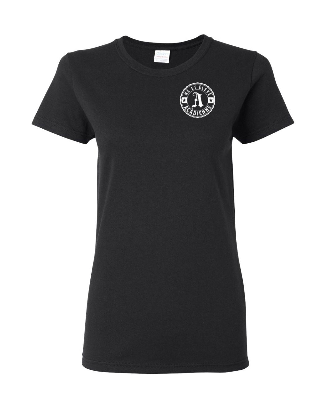 Ne Et Eleve Acadienne White Initial Left Chest Only Women's Tee