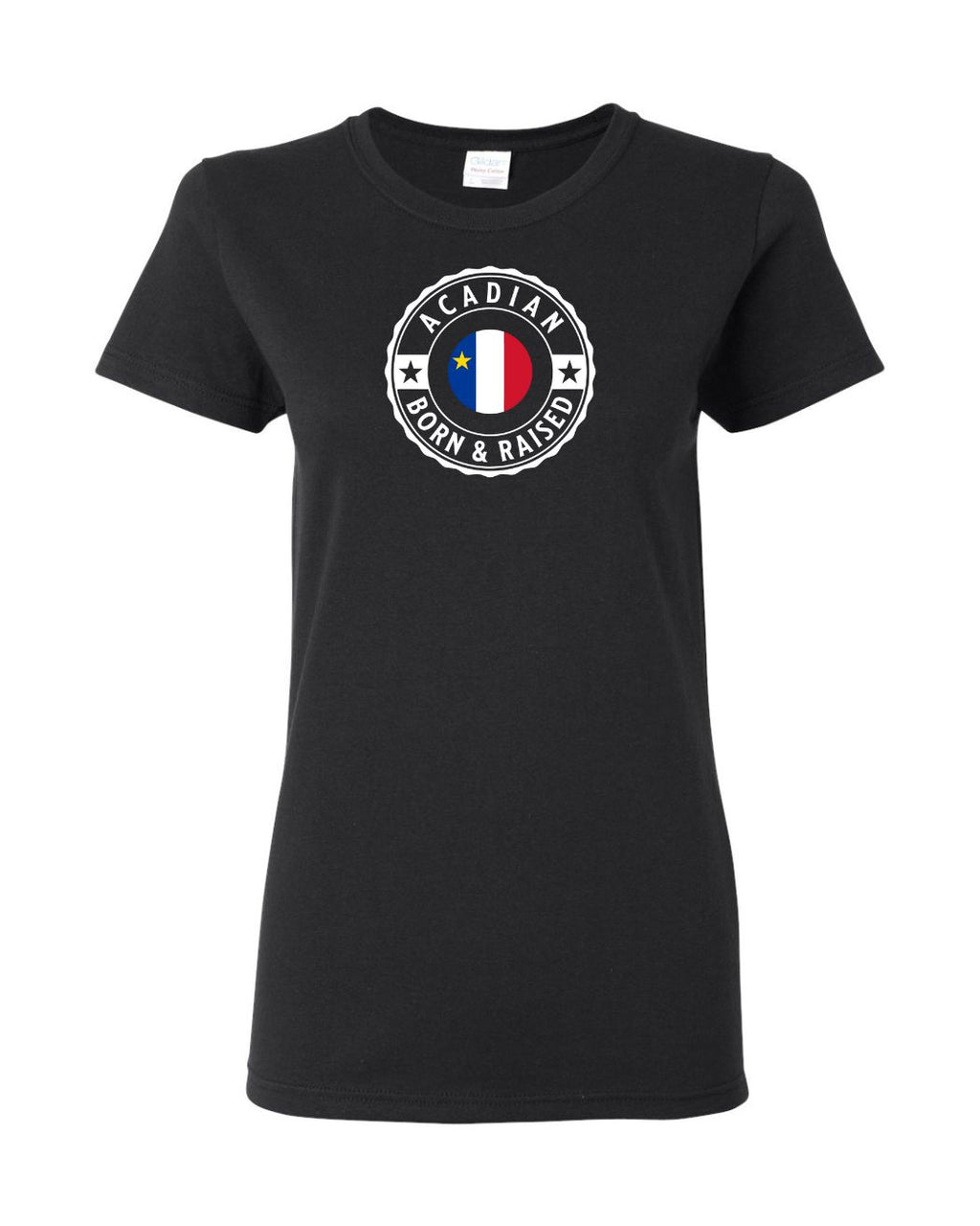 Acadian Born And Raised Flag Women's Tee