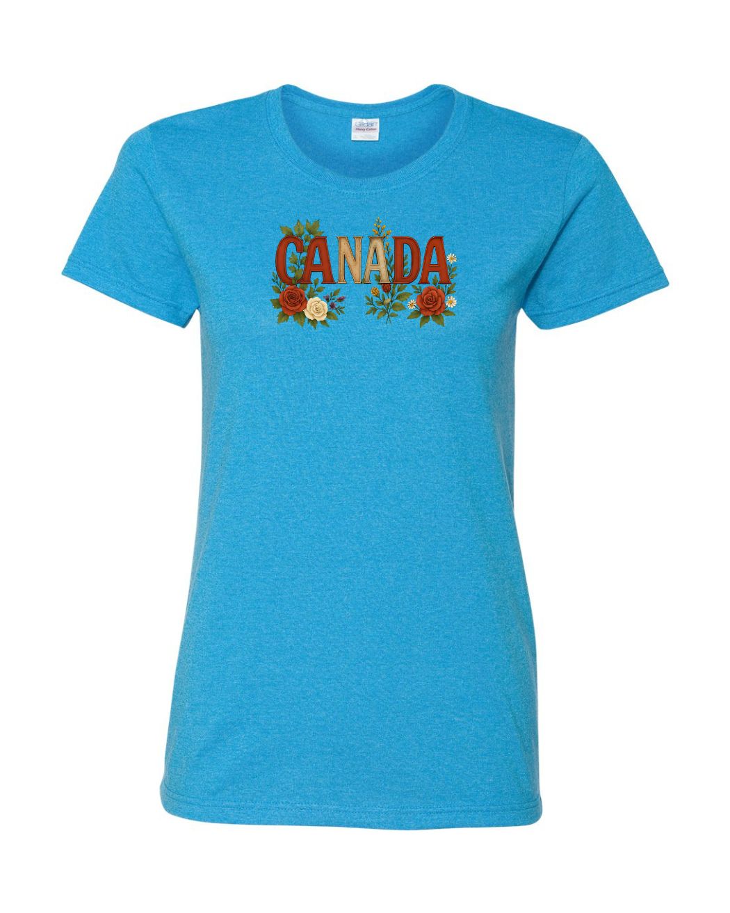 Canada Flowers Design Full Tee Women's Tee - Gildan Canada (sewn Internationally)
