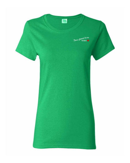 Prince Edward Island Nurse Left Chest and Back Women's Tee