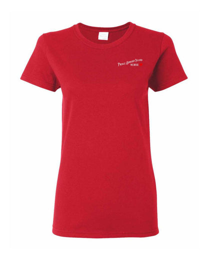 Prince Edward Island Nurse Left Chest and Back Women's Tee