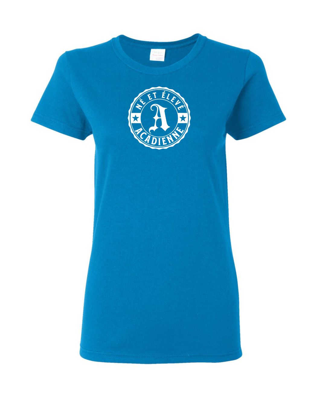 Ne Et Eleve Acadienne Full Front French Version Women's Tee