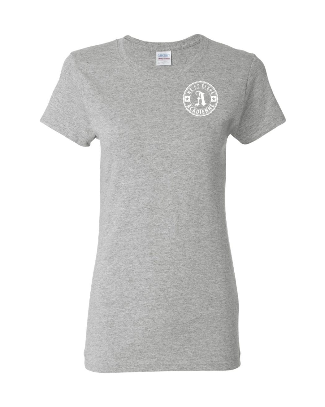 Ne Et Eleve Acadienne White Initial Left Chest Only Women's Tee