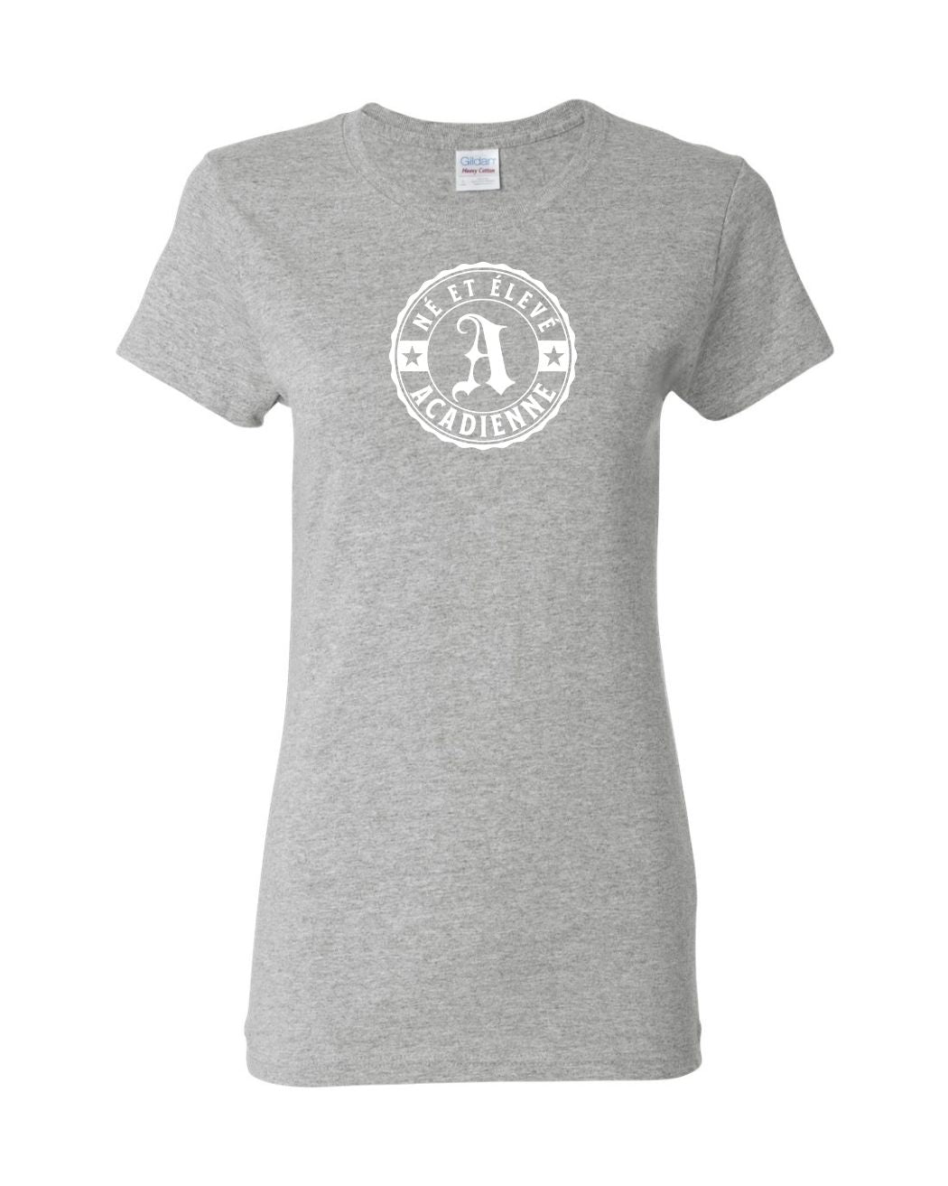 Ne Et Eleve Acadienne Full Front French Version Women's Tee