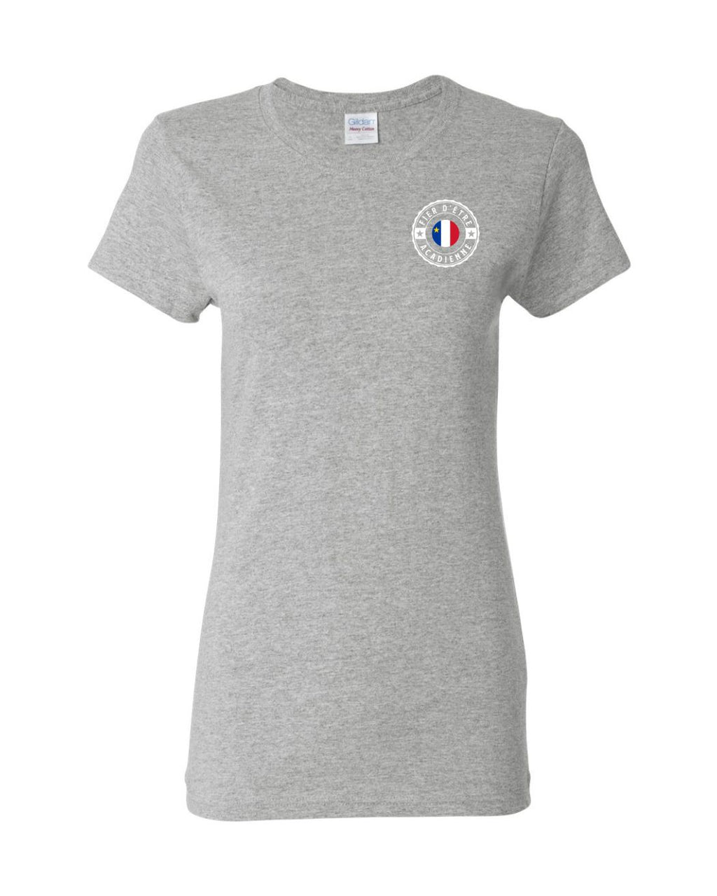 Ne Et Eleve Acadienne Flag Left Chest  Women's Tee