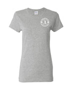 Proud to be Acadian White Initial Left Chest Women's Tee
