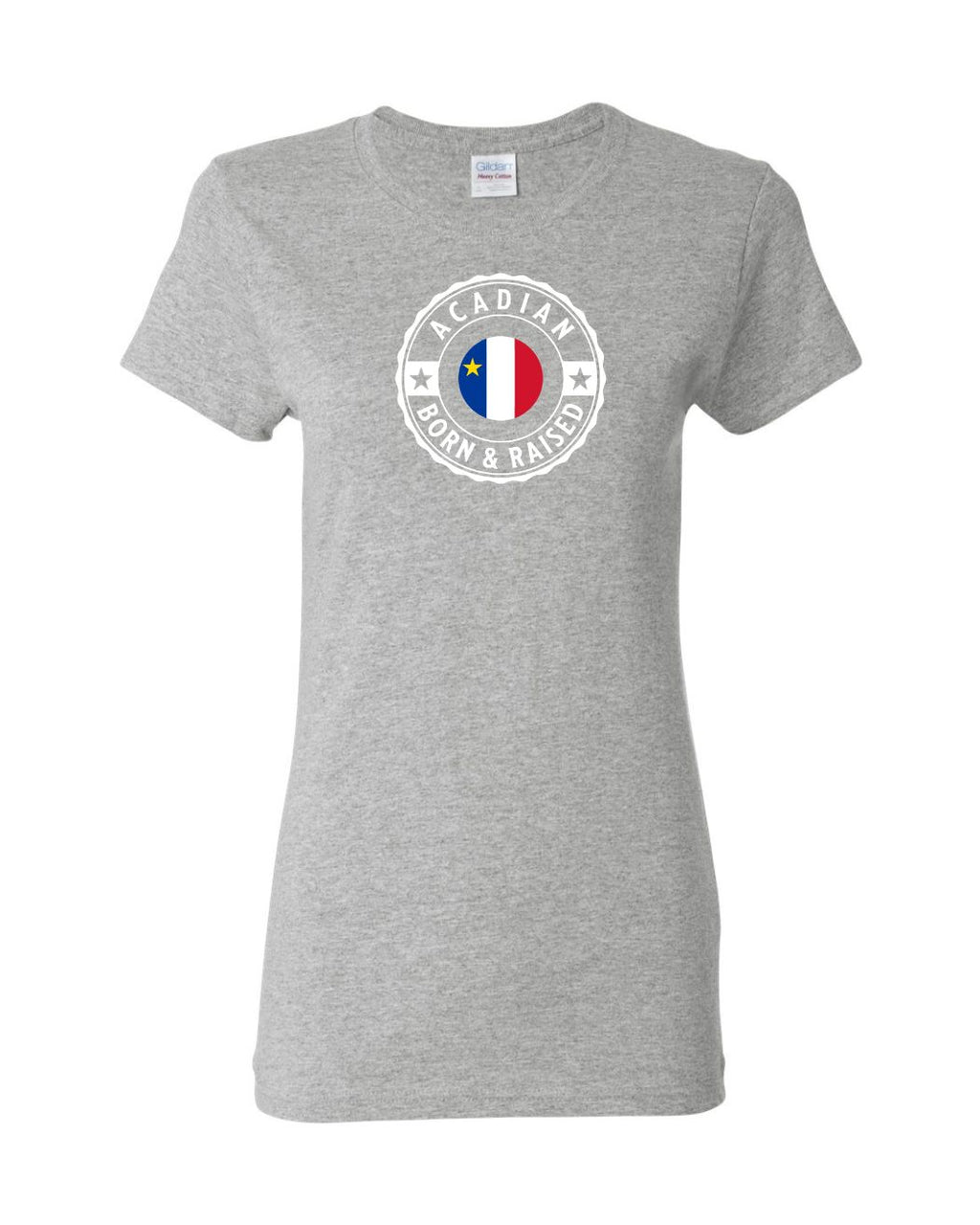 Acadian Born And Raised Flag Women's Tee