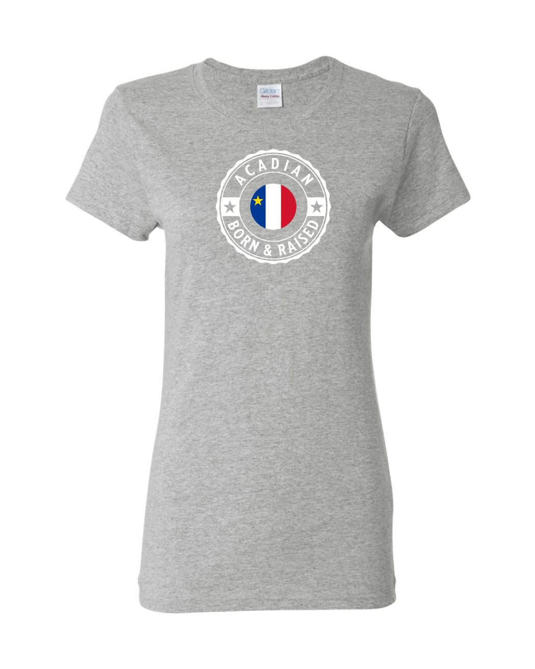 Acadian Born And Raised Flag Women's Tee