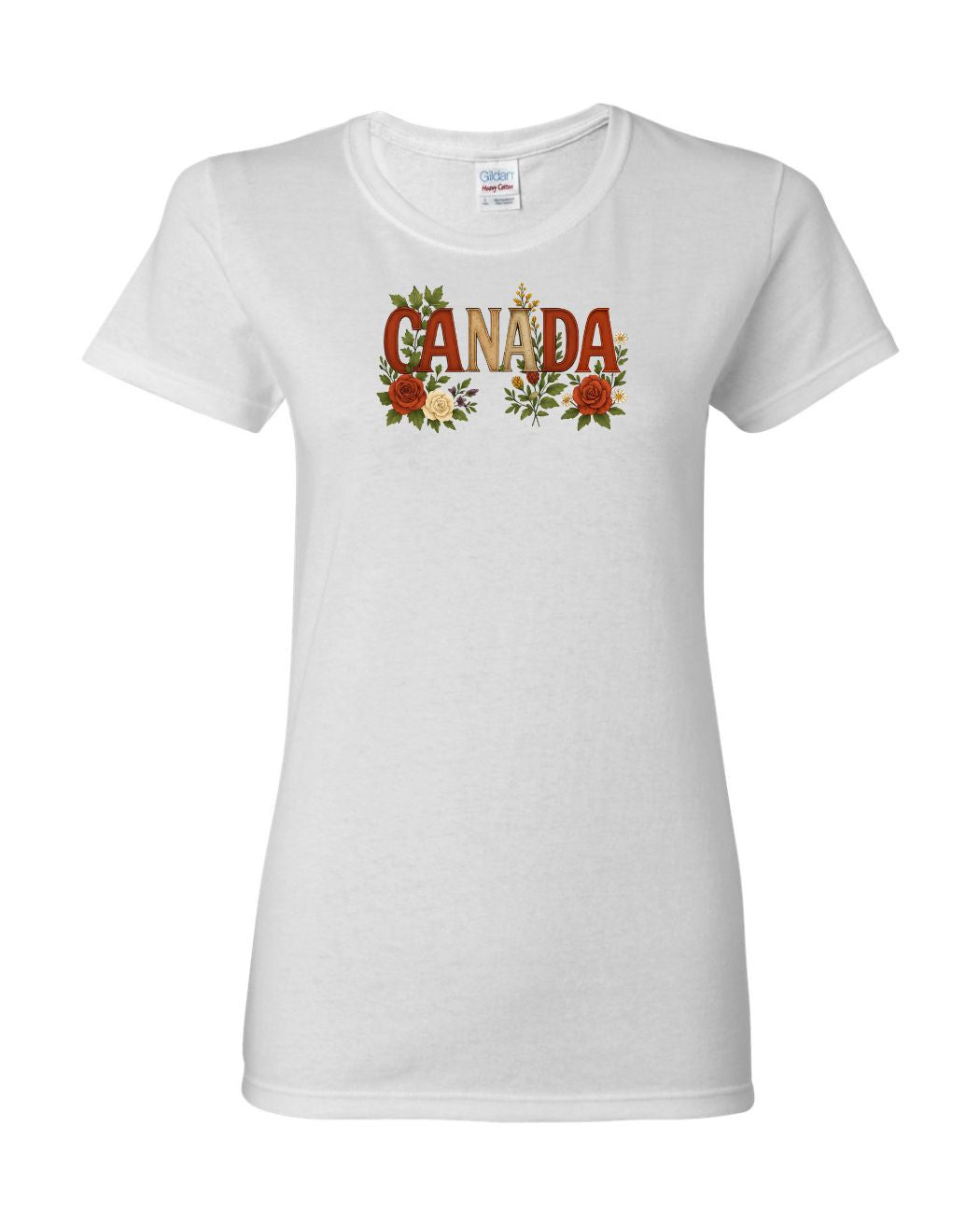 Canada Flowers Design Full Tee Women's Tee - Gildan Canada (sewn Internationally)