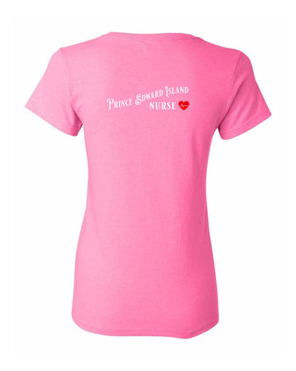 Prince Edward Island Nurse Left Chest and Back Women's Tee
