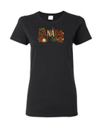 Canada Flowers Design Tee Women's Tee - Gildan Canada (sewn Internationally)