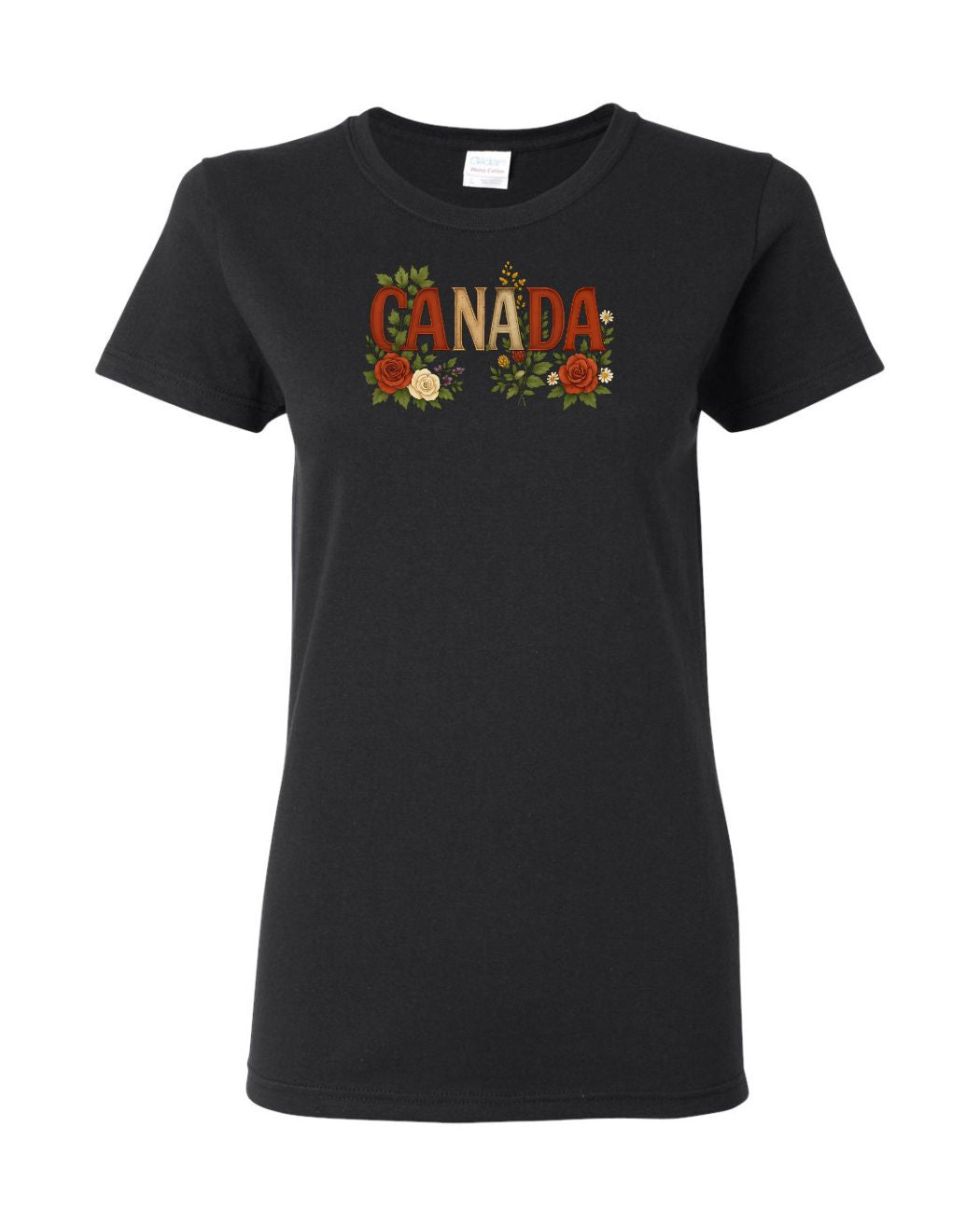 Canada Flowers Design Full Tee Women's Tee - Gildan Canada (sewn Internationally)