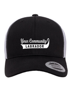 Custom Your Community Name Labrador Retro Trucker Hat