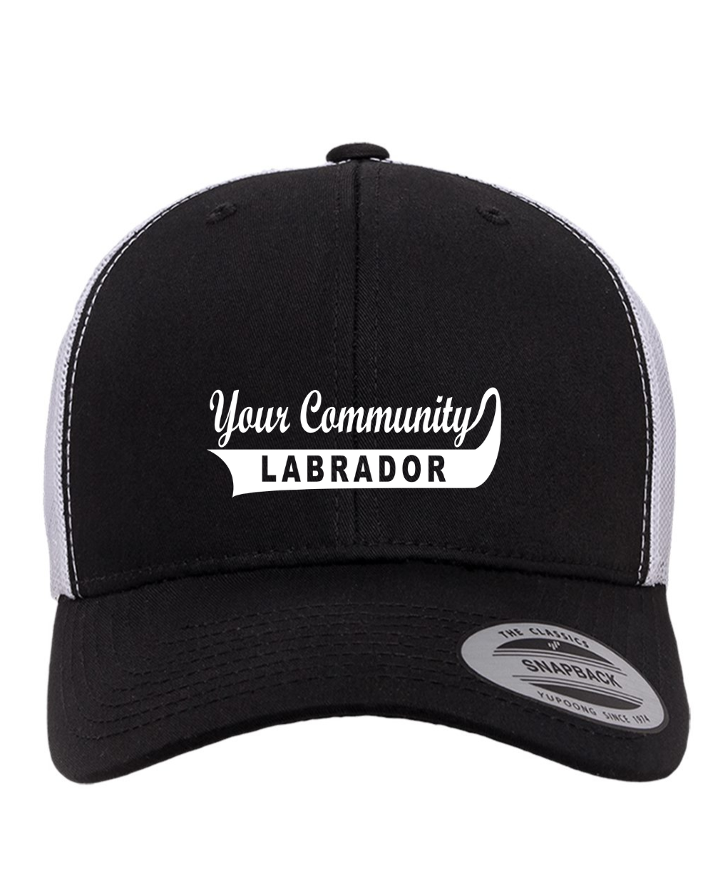 Custom Your Community Name Labrador Retro Trucker Hat