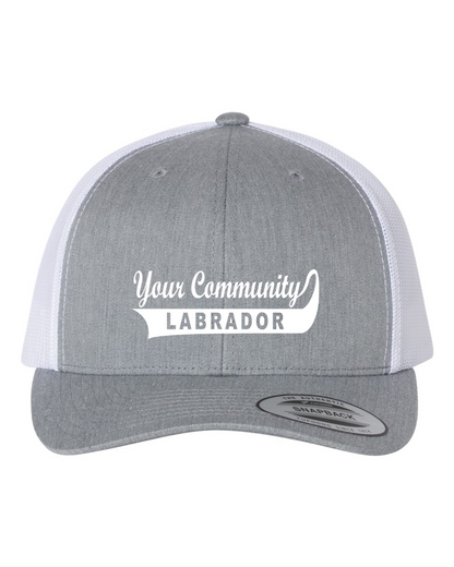 Your Community Name Labrador Retro Trucker Hat