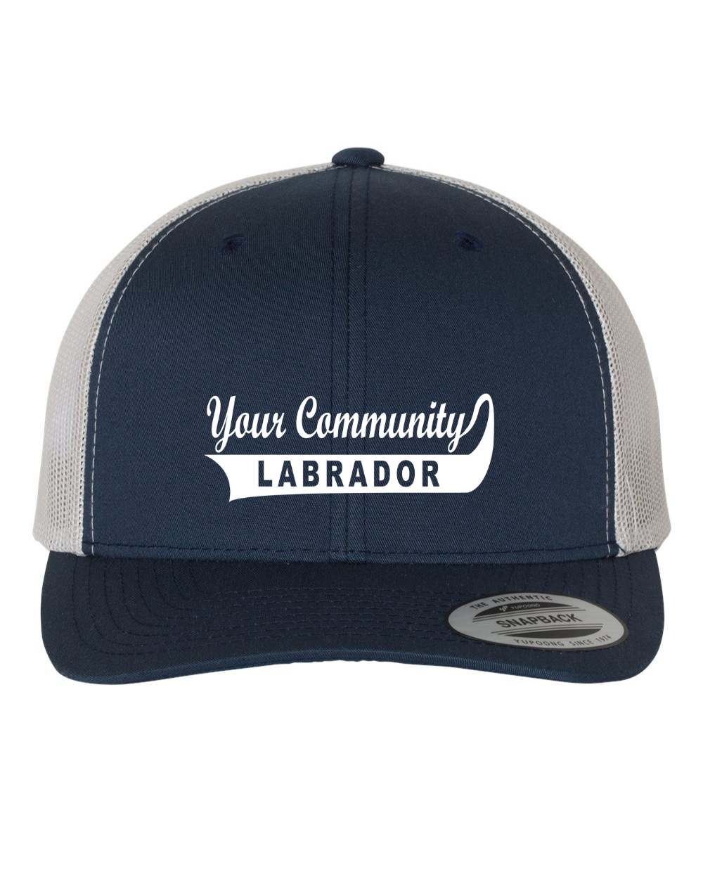 Custom Your Community Name Labrador Retro Trucker Hat