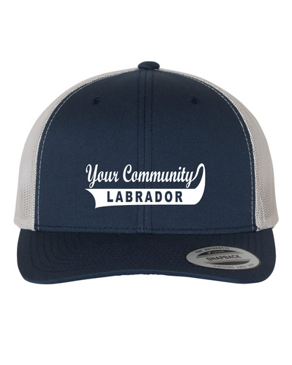 Your Community Name Labrador Retro Trucker Hat