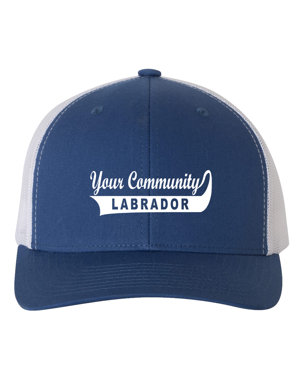 Custom Your Community Name Labrador Retro Trucker Hat