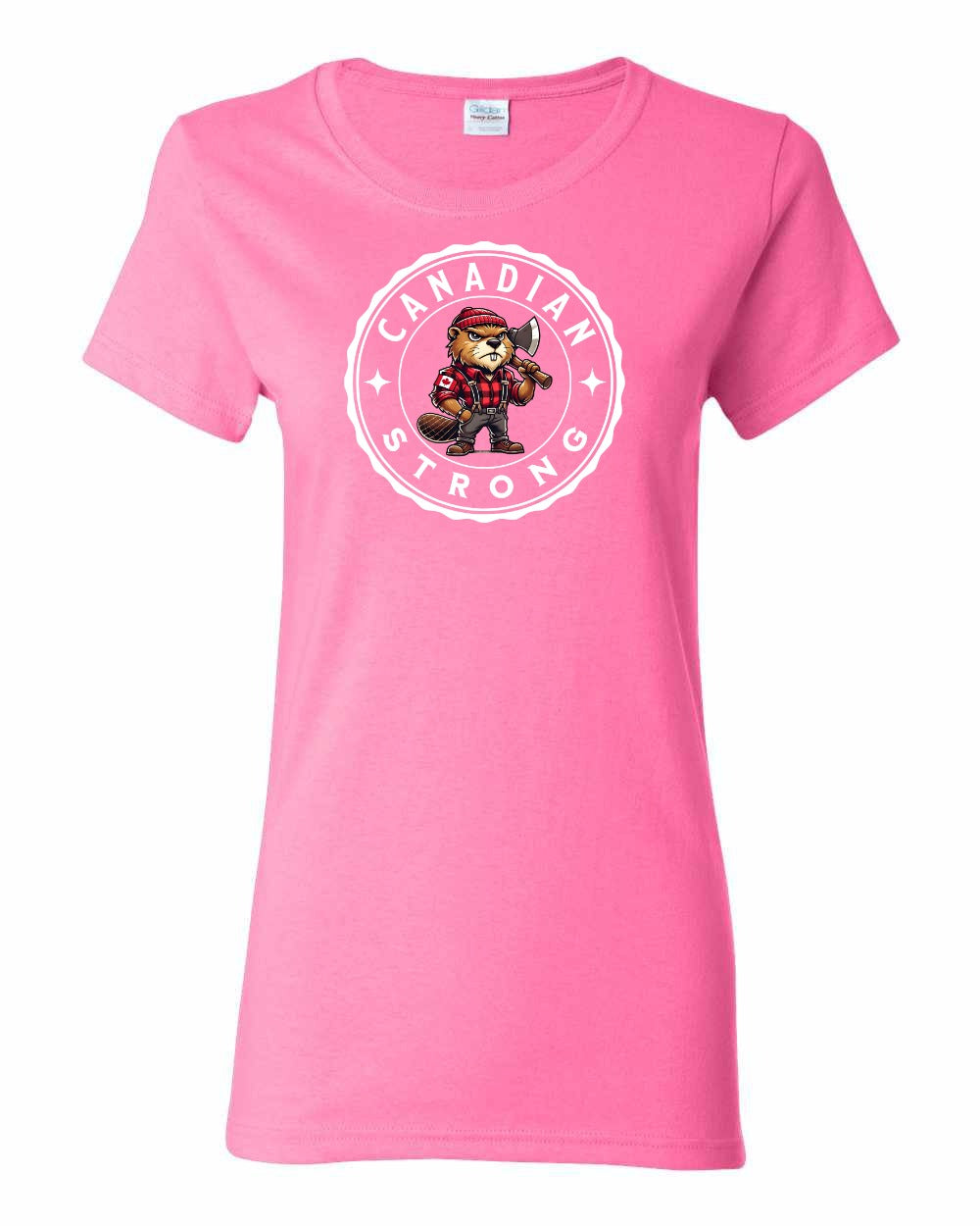 Canadian Strong Beaver Women's Tee - Gildan Canada (sewn Internationally)