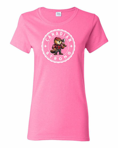 Canadian Strong Beaver Full Front Women's Tee