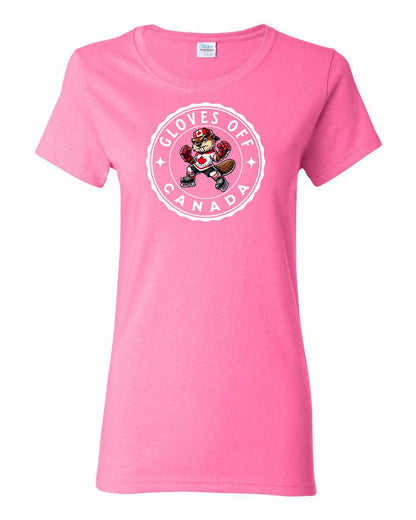 Gloves Off Beaver Full Front Women's Tee