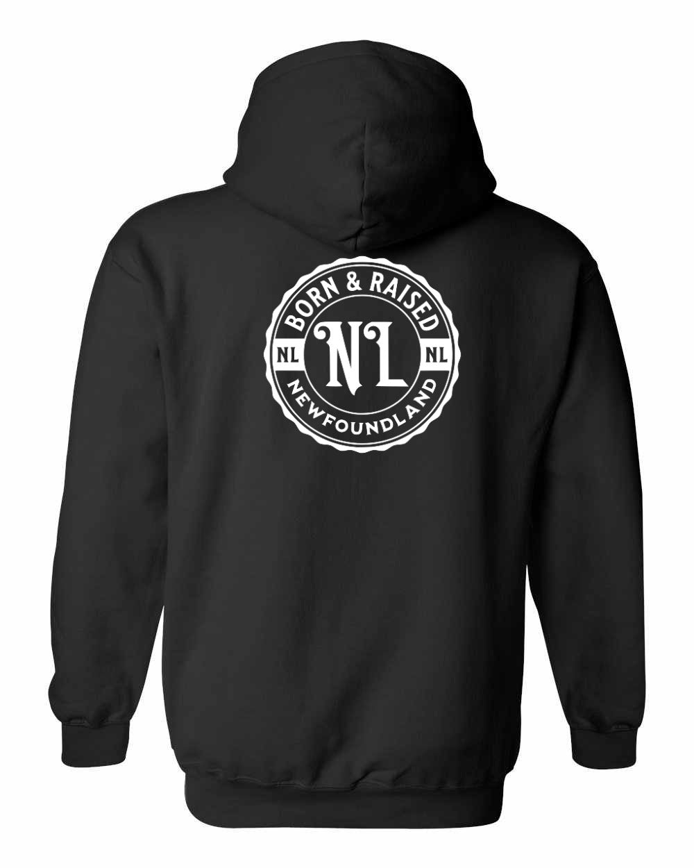 Born & Raised NFLD Left Chest and Back Pullover Hoodie - Unisex