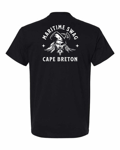 Maritime Swag Cape Breton Pirate Left Chest and Back Men's Tee