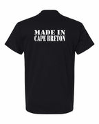 Made In CB White Left Chest and Back Men's Tee