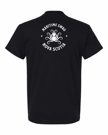 Maritime Swag Nova Scotia Octopus Left Chest and Back mens-tee