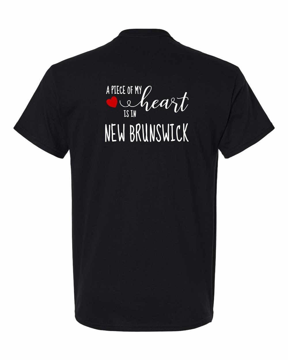 A piece of My heart in NB (Red Heart) Left Chest and Back Men's Tee