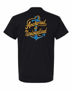 Anchored in NFLD (New Design) Left Chest and Back Men's Tee