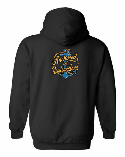 Anchored in Newfoundland (New Design) Left Chest and Back Pullover