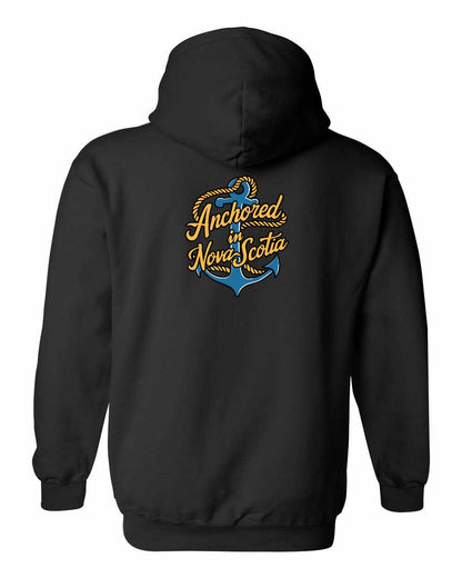 Anchored in Nova Scotia (New Design) Left Chest and Back pullover