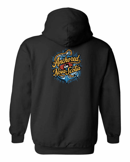 Anchored In Nova Scotia (Old Design) Left Chest and Back pullover