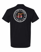 Calm Cool Canadian Beaver and Moose Left Chest & Back Men's Tee - Gildan Canada (sewn Internationally)