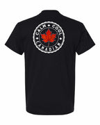 Calm Cool Canadian Leaf Left Chest & Back Men's Tee - Gildan Canada (sewn Internationally)
