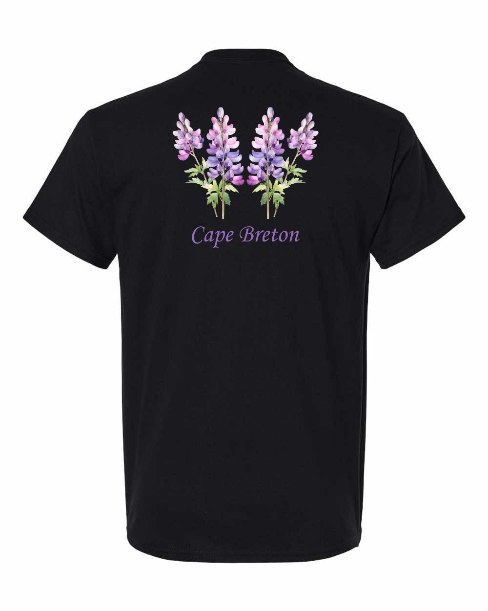 Cape Breton Lupin Left Chest and Back Men's Tee