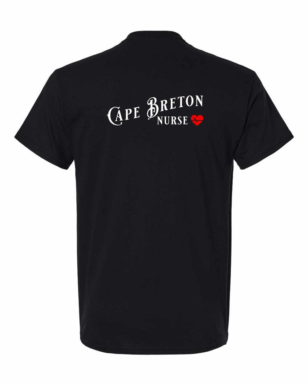 Cape Breton Nurse Left Chest and Back Men's Tee