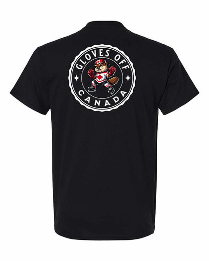 Gloves Off Beaver Left Chest & Back Men's Tee