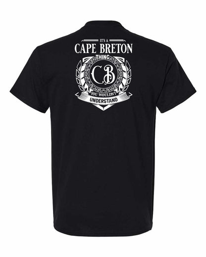 It's  A Cape Breton Thing Left Chest and Back Men's Tee