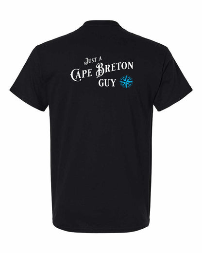 Just a Cape Breton Guy blue Left Chest and Back Men's Tee