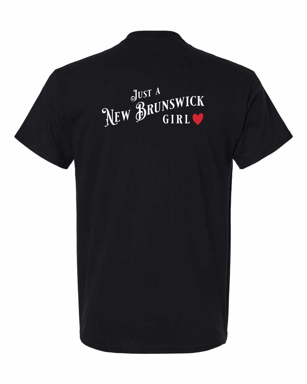 Just a NB Girl Red Left Chest and Back Men's Tee